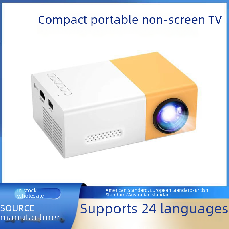 Portable Mini Led Projector High Definition 1080p Home Use Yg300 Compact Lightweight Small Size Projecting Instrument